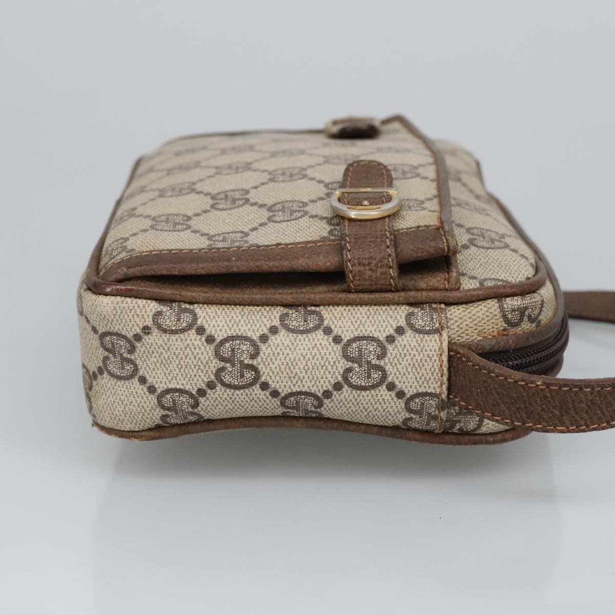 GUCCI GG Supreme Shoulder Bag PVC Beige 99351