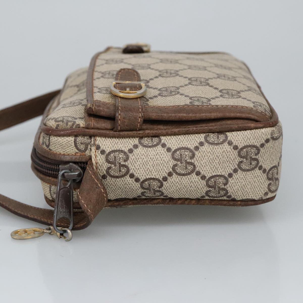 GUCCI GG Supreme Shoulder Bag PVC Beige 99351