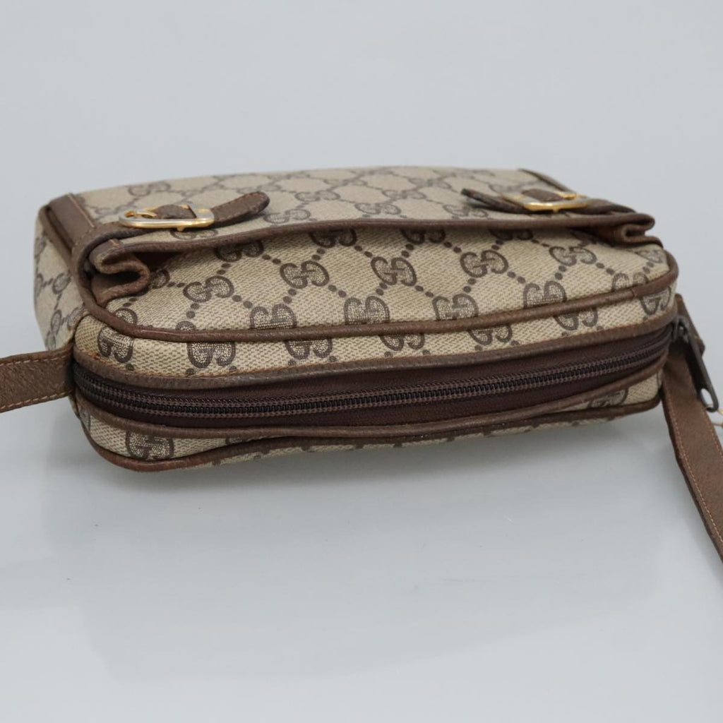 GUCCI GG Supreme Shoulder Bag PVC Beige 99351