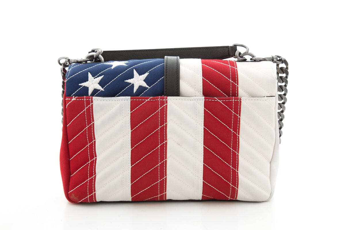 Saint Laurent Red White & Blue Canvas Lou Lou Handbag