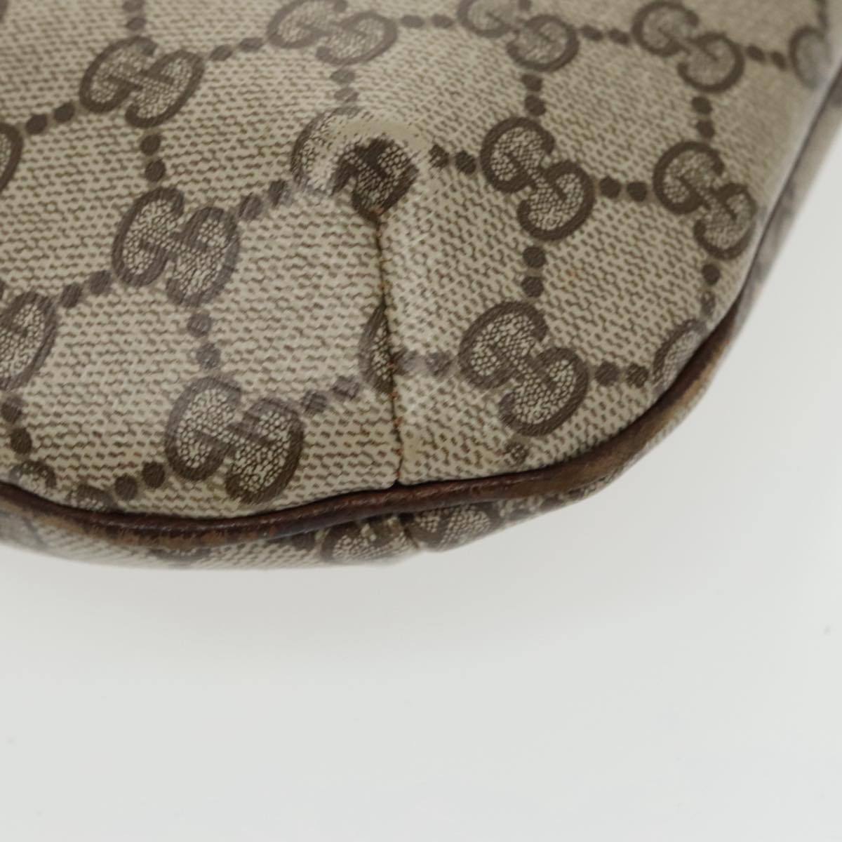 GUCCI GG Supreme Web Sherry Line Shoulder Bag PVC Beige Red Green 99352