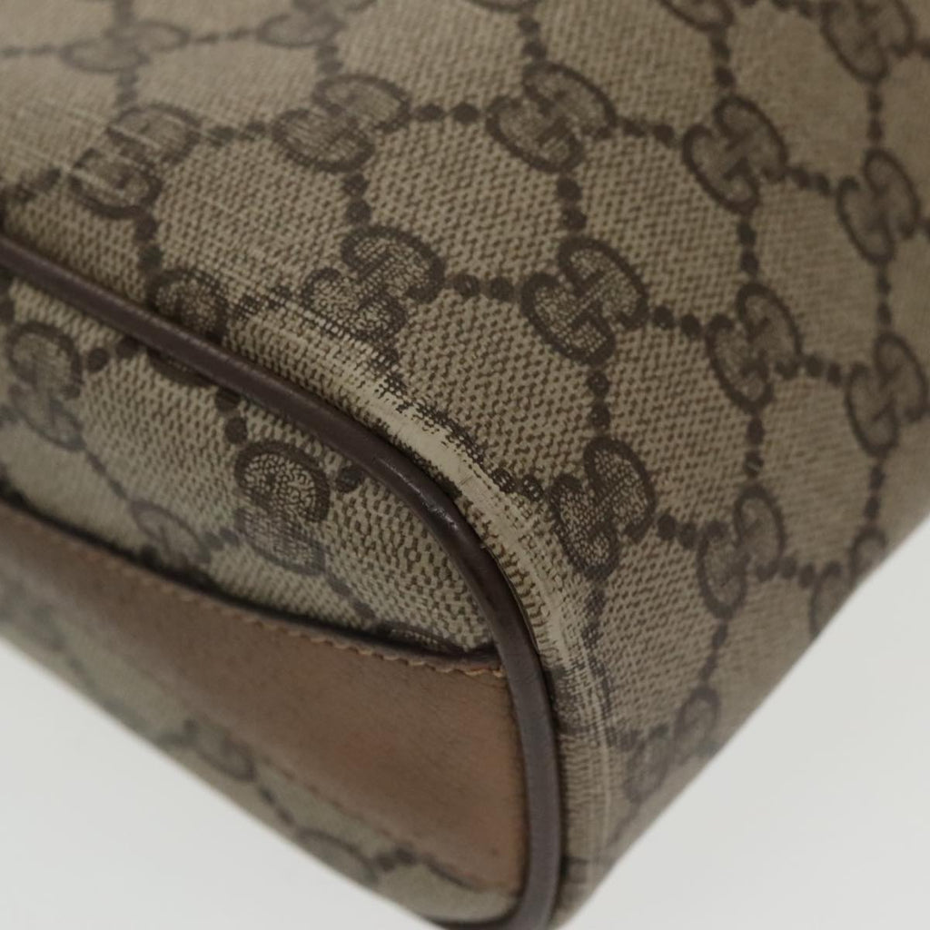GUCCI GG Supreme Web Sherry Line Shoulder Bag PVC Beige 89 02 017 99353