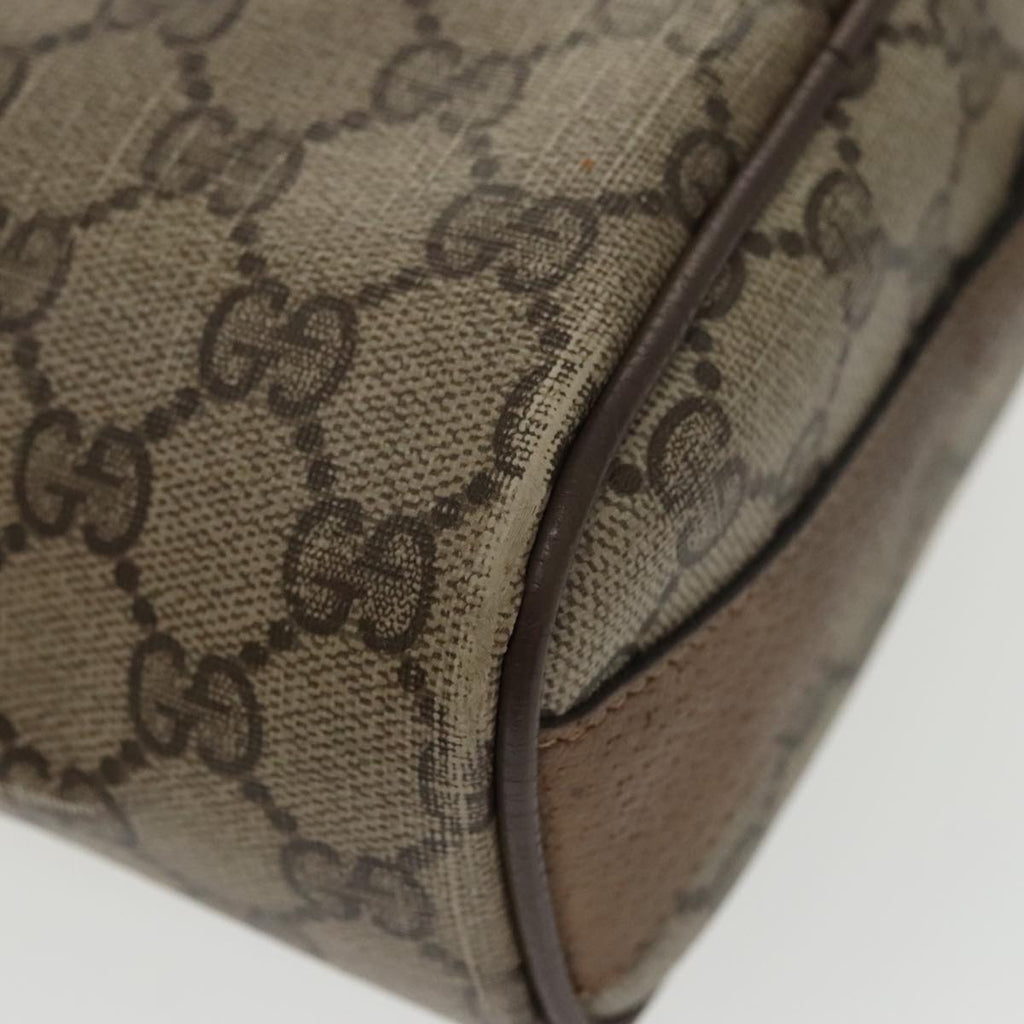 GUCCI GG Supreme Web Sherry Line Shoulder Bag PVC Beige 89 02 017 99353