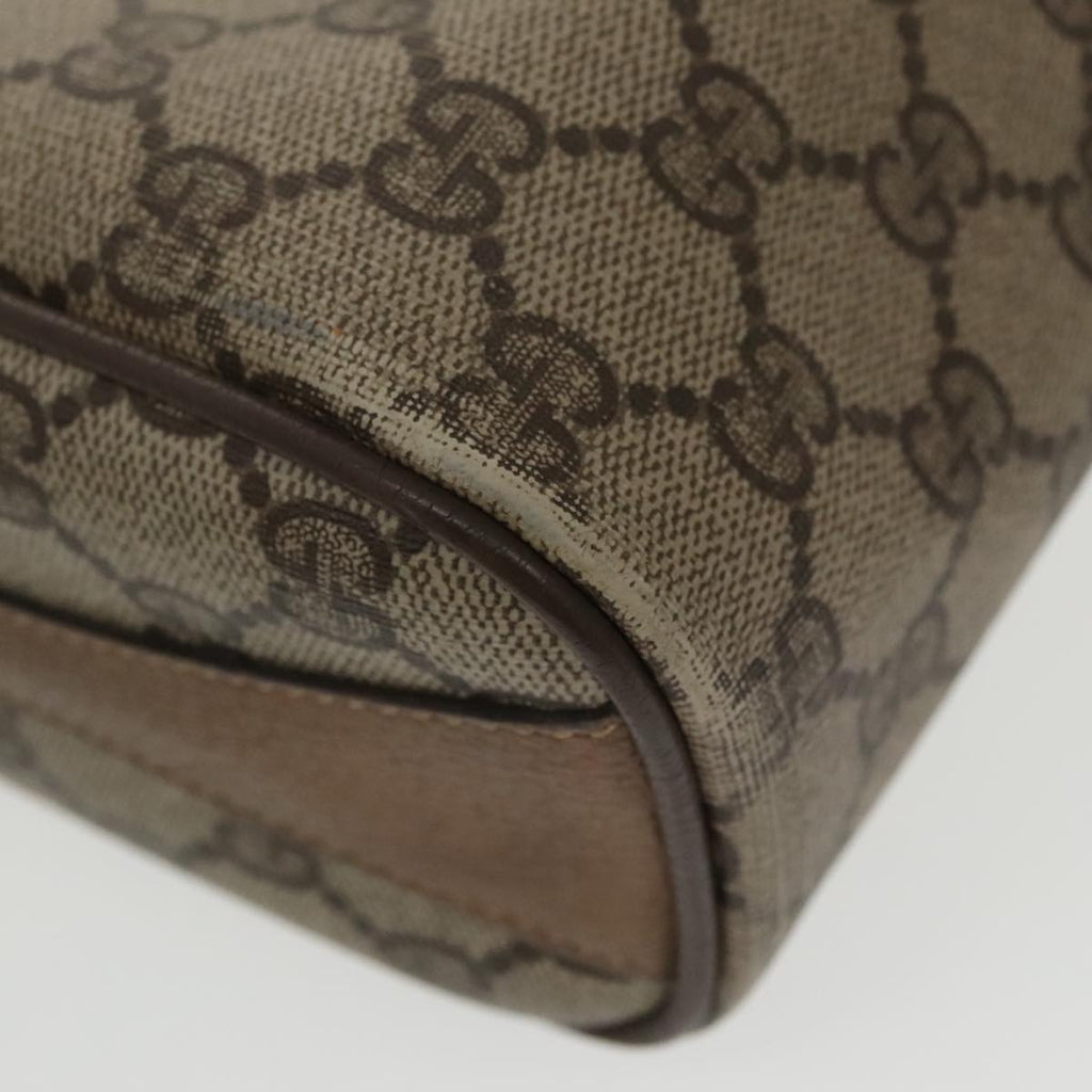 GUCCI GG Supreme Web Sherry Line Shoulder Bag PVC Beige 89 02 017 99353