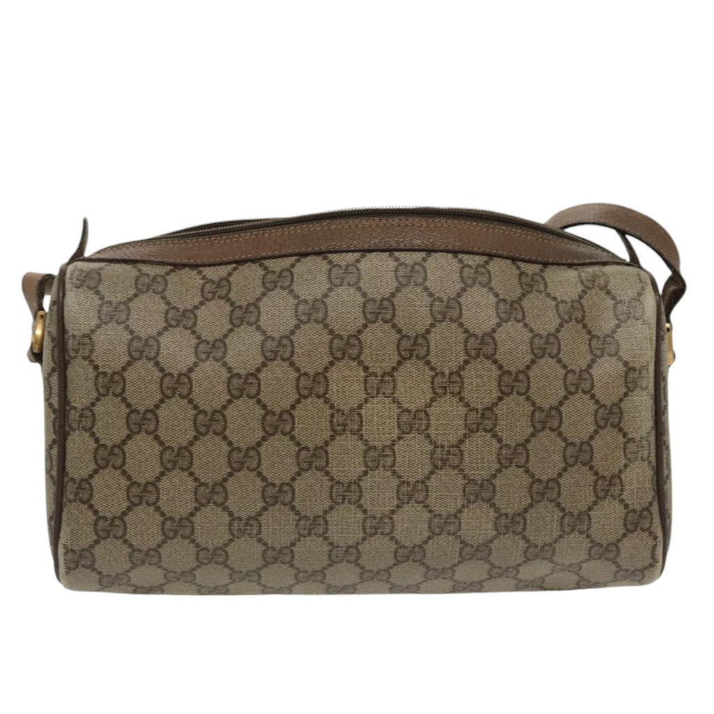 GUCCI GG Supreme Web Sherry Line Shoulder Bag PVC Beige 89 02 017 99353