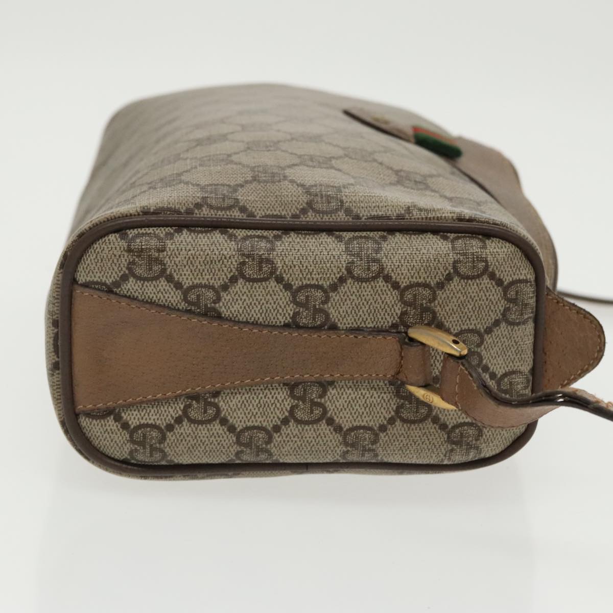 GUCCI GG Supreme Web Sherry Line Shoulder Bag PVC Beige 89 02 017 99353
