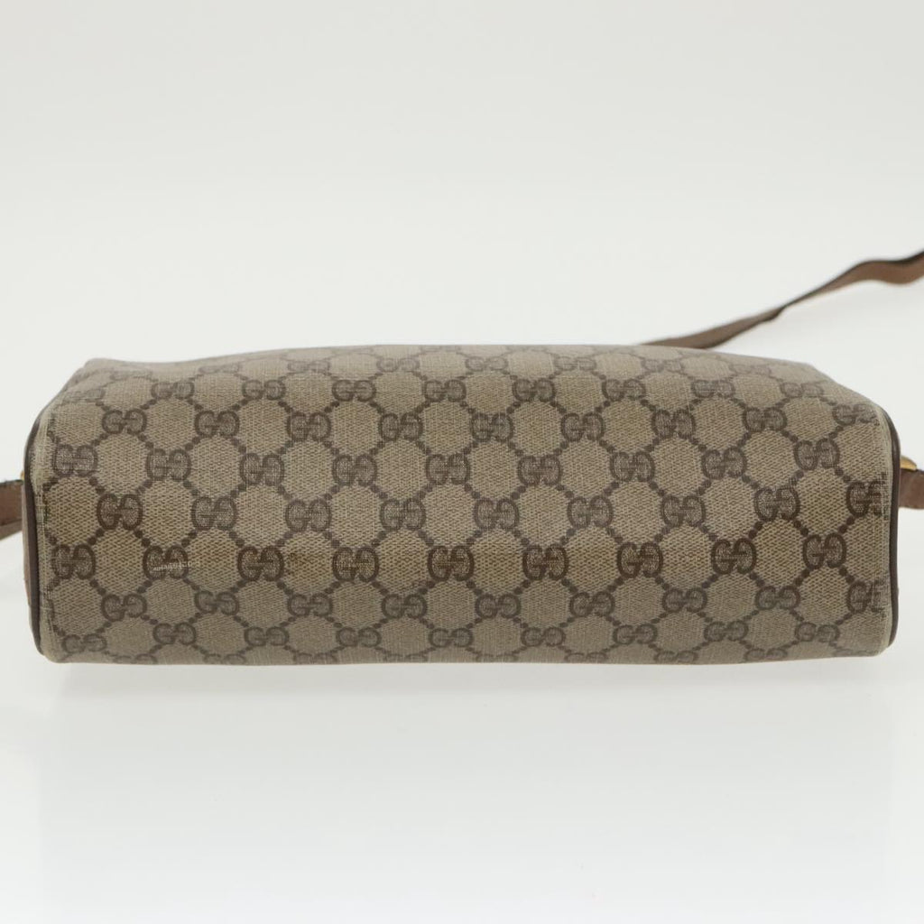 GUCCI GG Supreme Web Sherry Line Shoulder Bag PVC Beige 89 02 017 99353