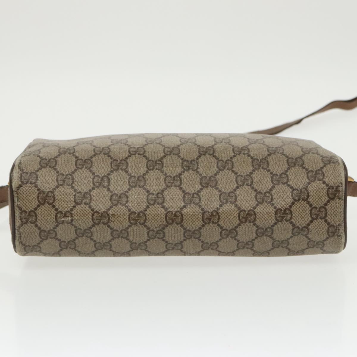 GUCCI GG Supreme Web Sherry Line Shoulder Bag PVC Beige 89 02 017 99353