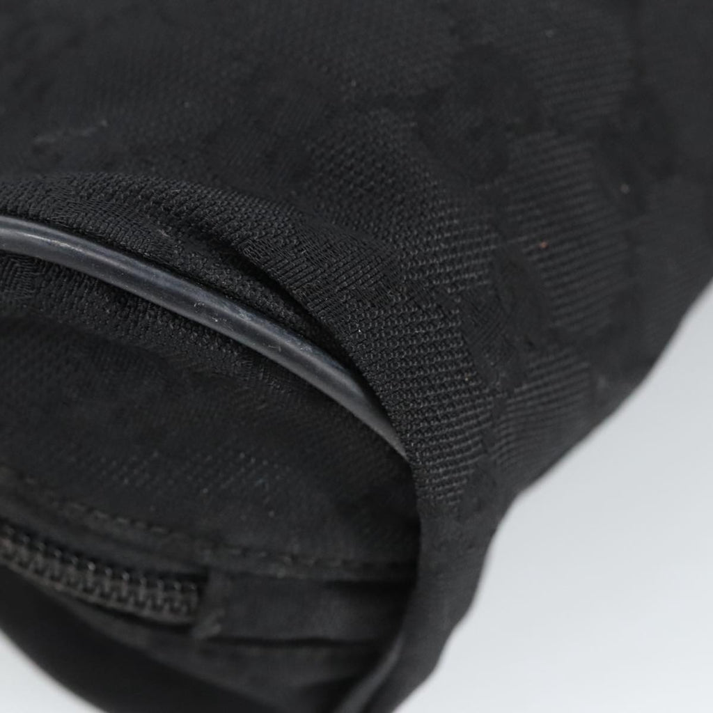 GUCCI GG Canvas Pouch Black Silver 137377 99356