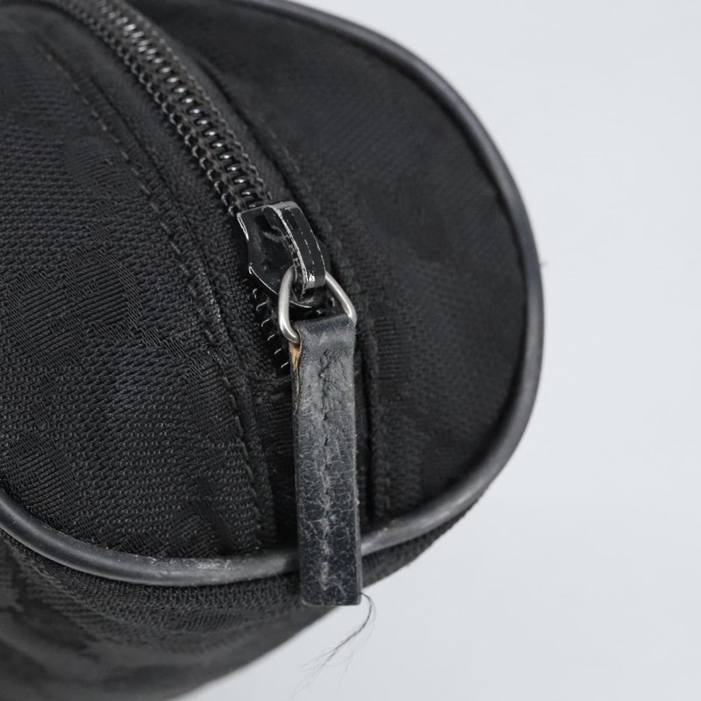GUCCI GG Canvas Pouch Black Silver 137377 99356