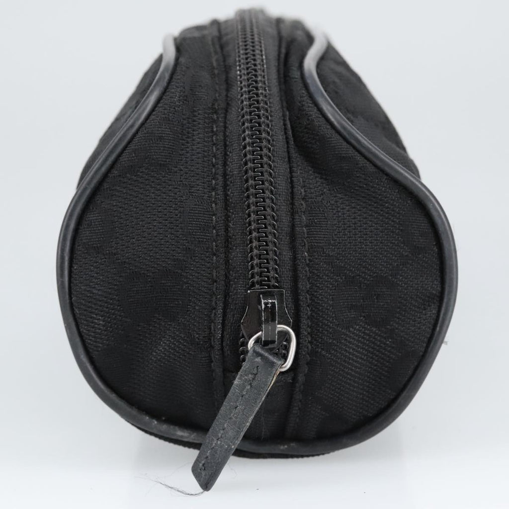 GUCCI GG Canvas Pouch Black Silver 137377 99356