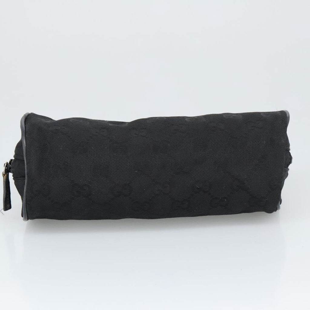 GUCCI GG Canvas Pouch Black Silver 137377 99356