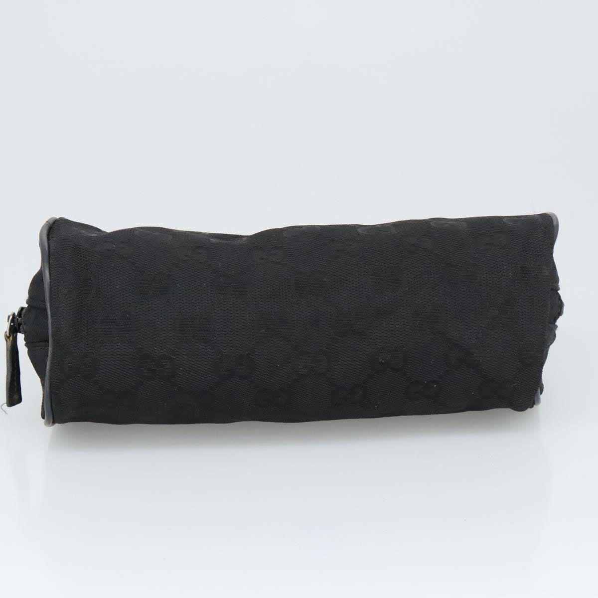 GUCCI GG Canvas Pouch Black Silver 137377 99356