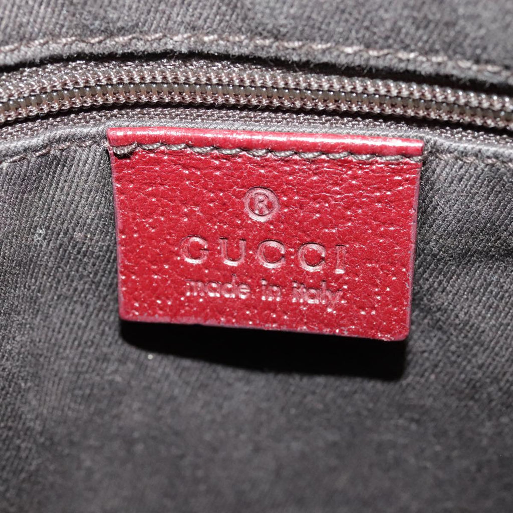 GUCCI GG Canvas Shoulder Bag Beige Silver 113013 99358