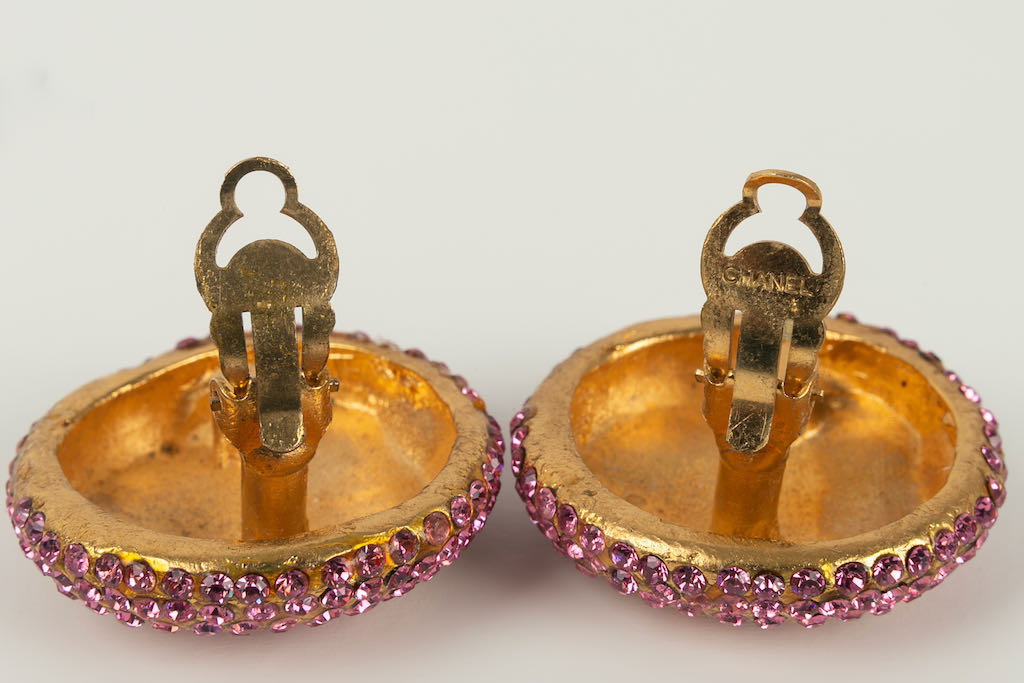 Boucles d'oreilles strassÃƒÆ’Ã‚Â©es Chanel