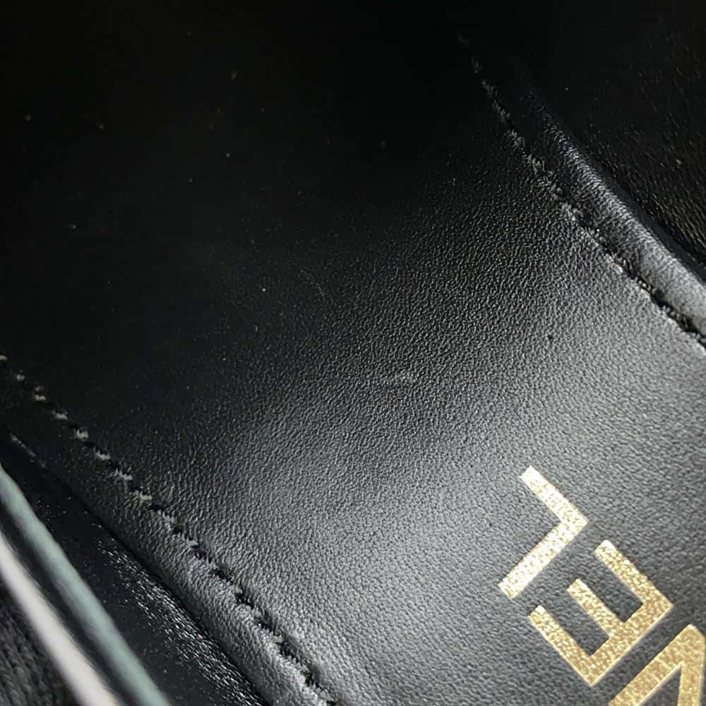CHANEL CC logo loafers BlackG35067 Leather Size 36H