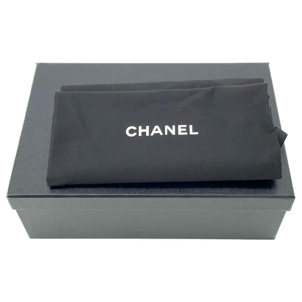 CHANEL CC logo loafers BlackG35067 Leather Size 36H