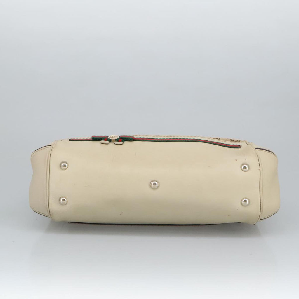 GUCCI GG Canvas Web Sherry Line Hand Bag 2way Beige Red 269894 99406