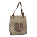 GUCCI GG Supreme Web Sherry Line Tote Bag PVC Beige Red Green 99410
