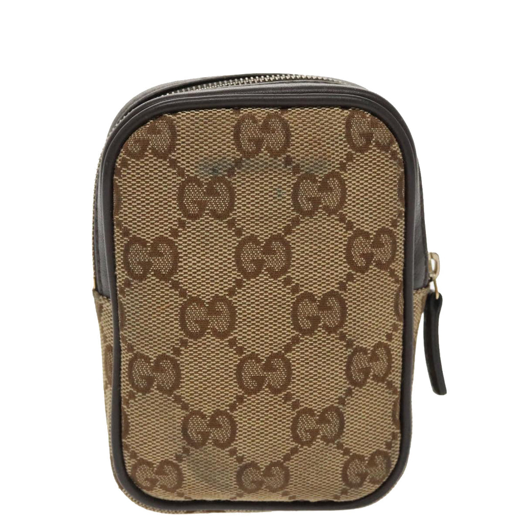 GUCCI GG Canvas Pouch Beige 115249 99414