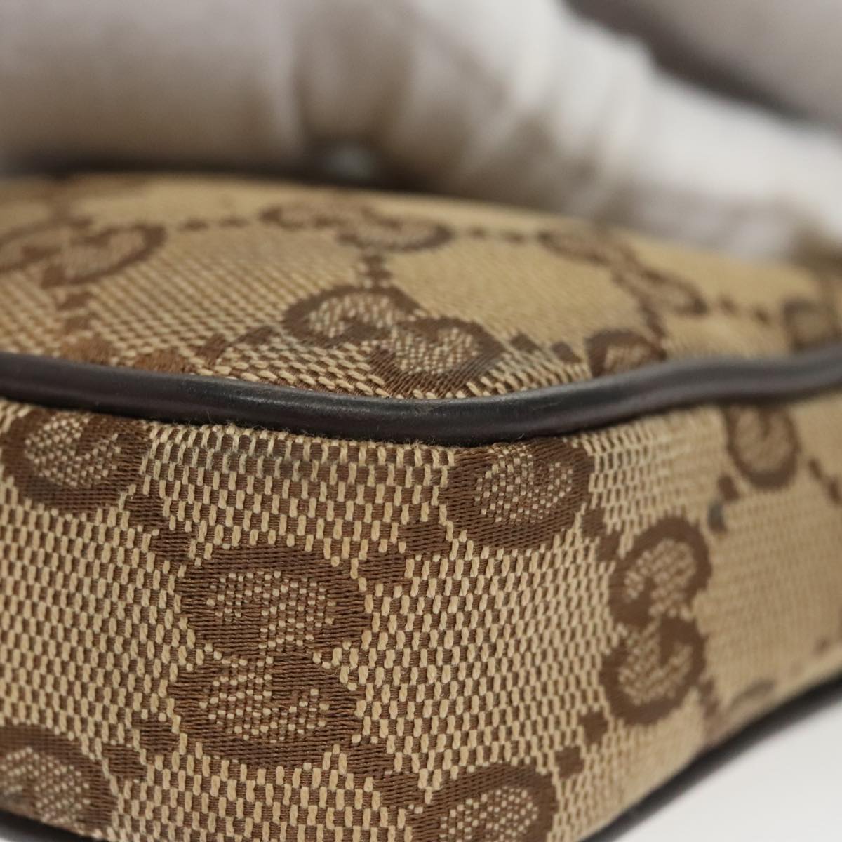 GUCCI GG Canvas Pouch Beige 115249 99414