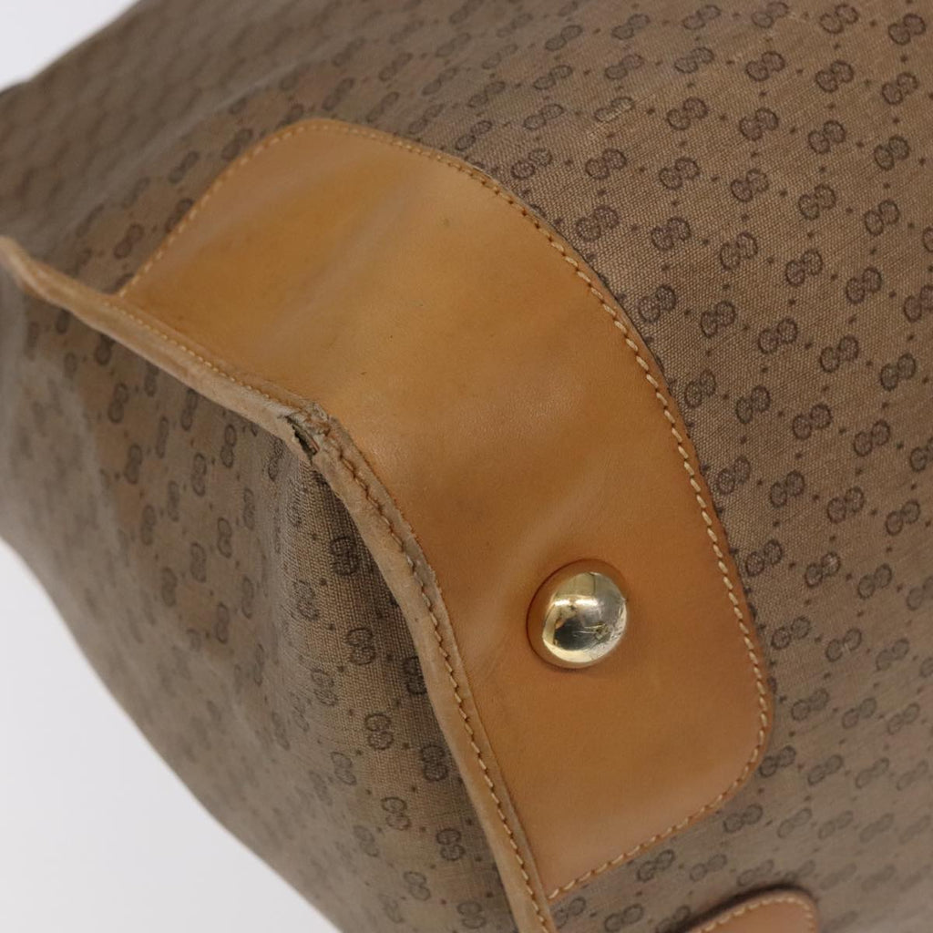 GUCCI Micro GG Canvas Boston Bag PVC Leather 2way Beige 99419