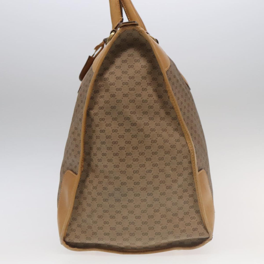 GUCCI Micro GG Canvas Boston Bag PVC Leather 2way Beige 99419
