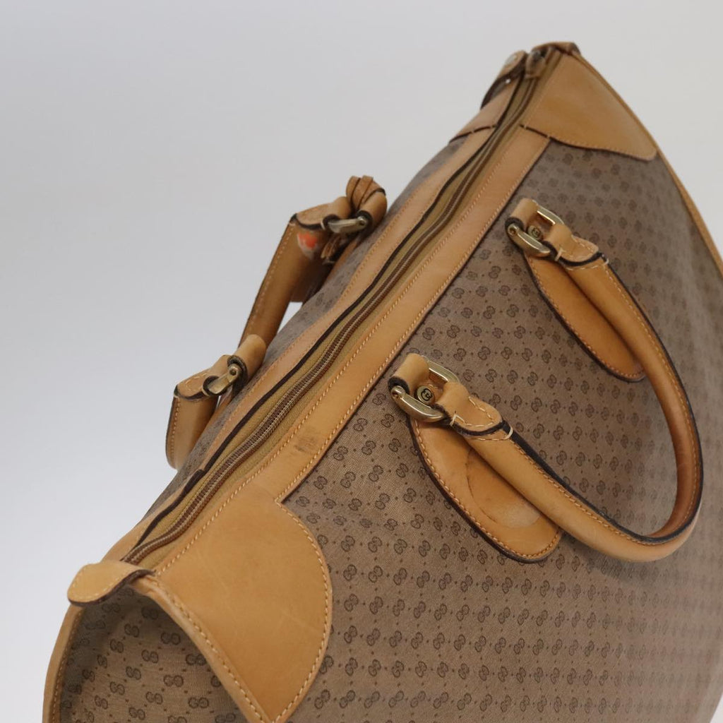 GUCCI Micro GG Canvas Boston Bag PVC Leather 2way Beige 99419