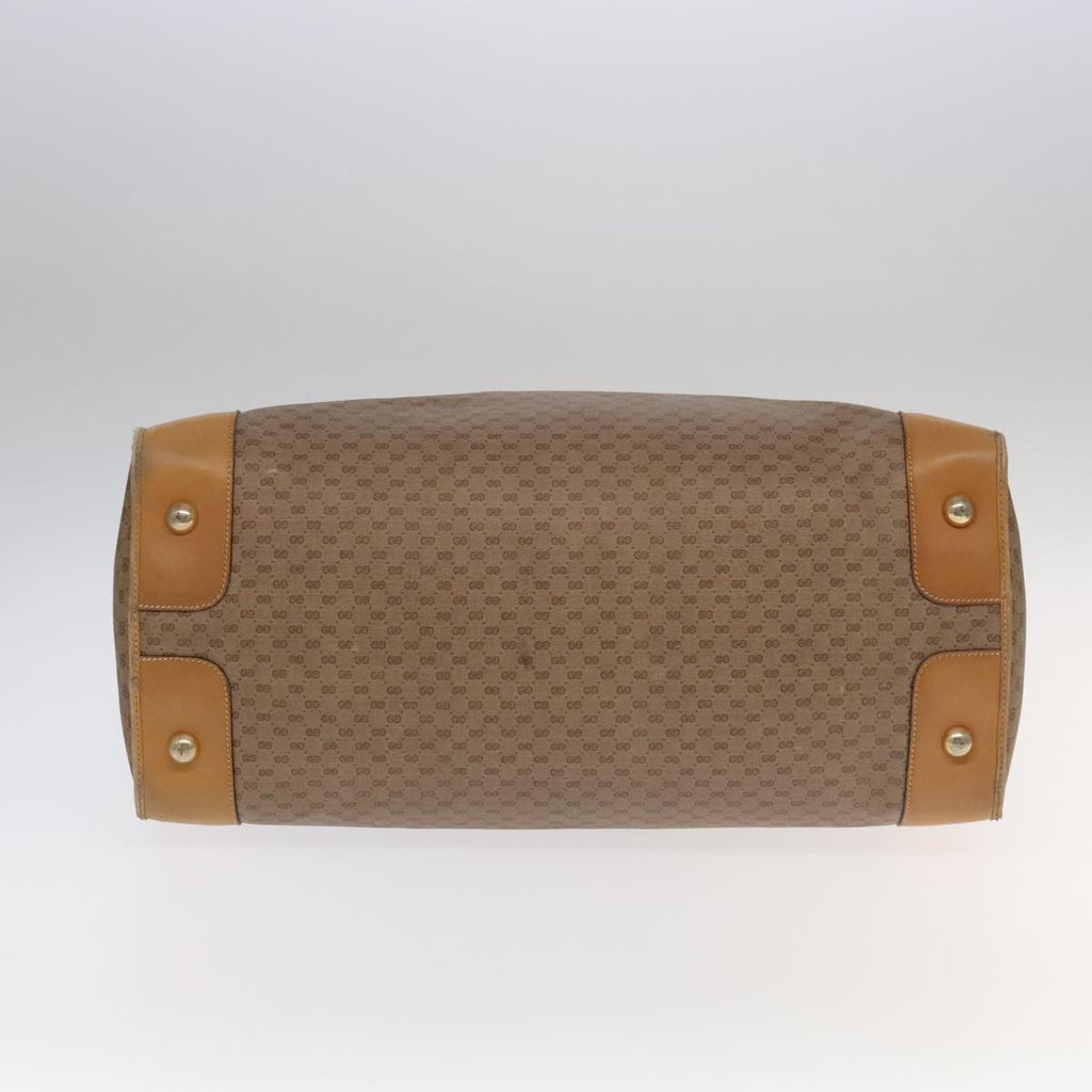 GUCCI Micro GG Canvas Boston Bag PVC Leather 2way Beige 99419