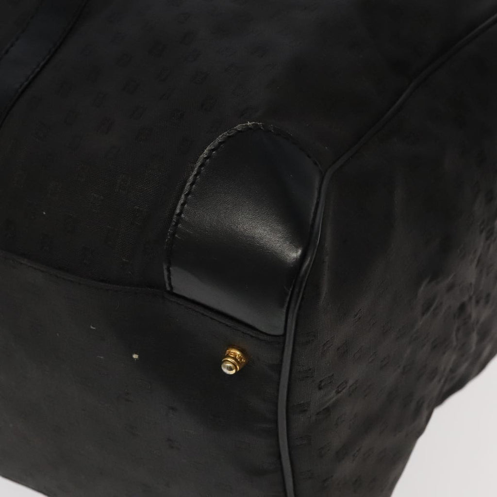 FENDI Zucchino Canvas Boston Bag Coated Canvas 2way Black 99424
