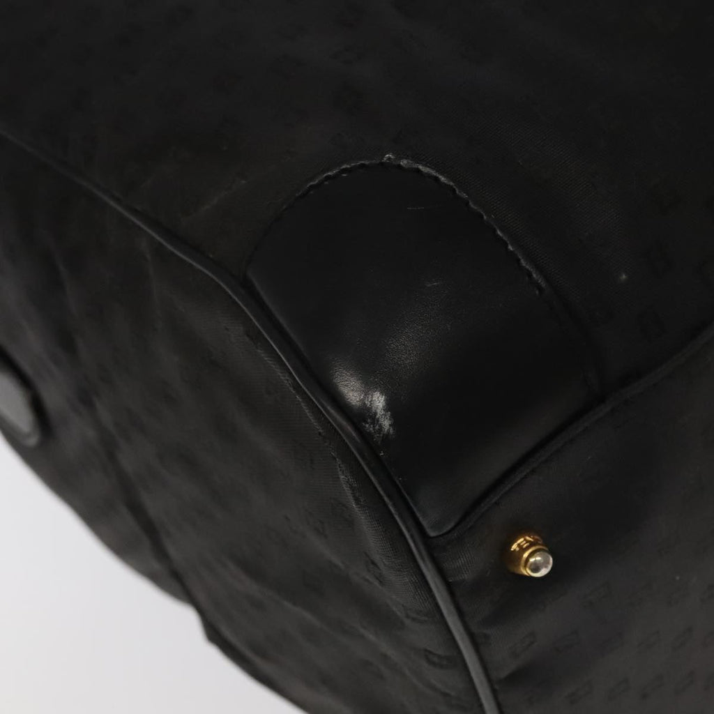FENDI Zucchino Canvas Boston Bag Coated Canvas 2way Black 99424