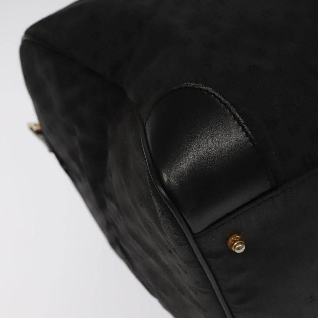 FENDI Zucchino Canvas Boston Bag Coated Canvas 2way Black 99424
