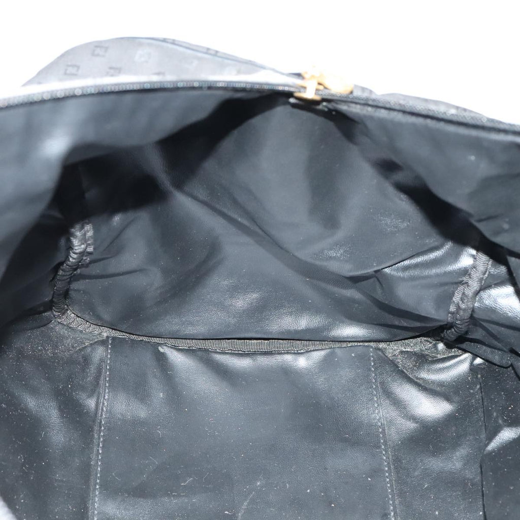 FENDI Zucchino Canvas Boston Bag Coated Canvas 2way Black 99424