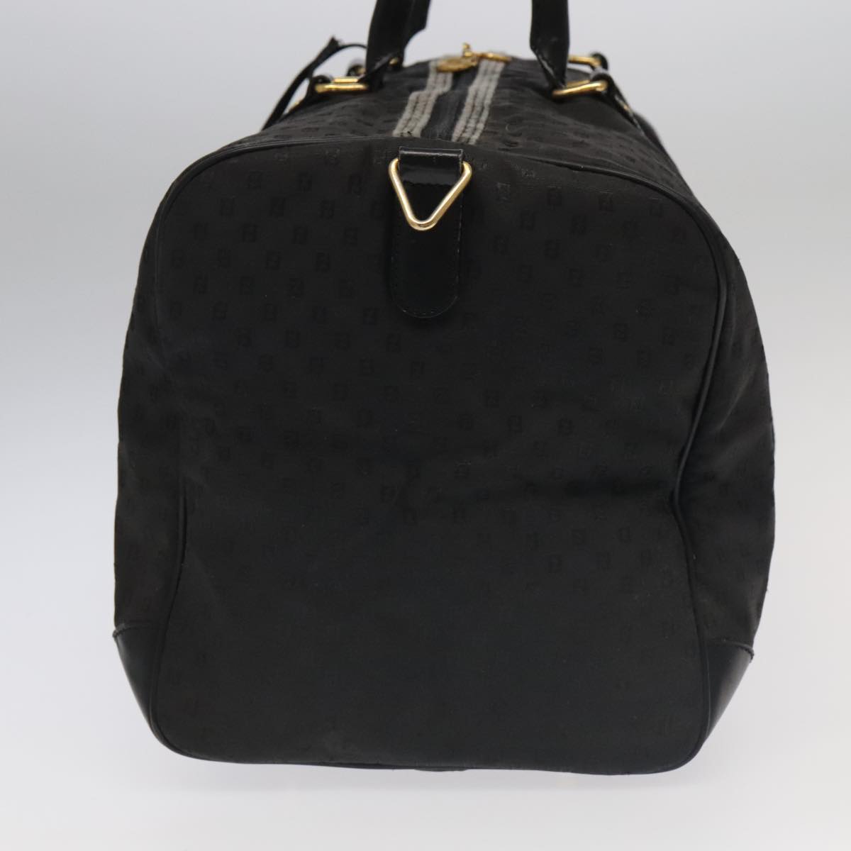 FENDI Zucchino Canvas Boston Bag Coated Canvas 2way Black 99424
