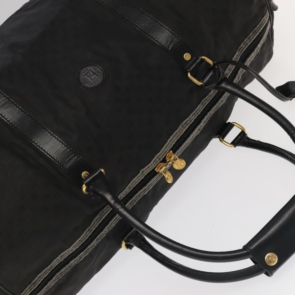 FENDI Zucchino Canvas Boston Bag Coated Canvas 2way Black 99424