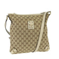 GUCCI GG Canvas Shoulder Bag Beige Gold 131326 99430