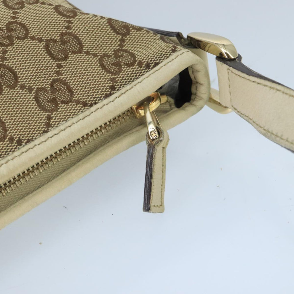GUCCI GG Canvas Shoulder Bag Beige Gold 131326 99430