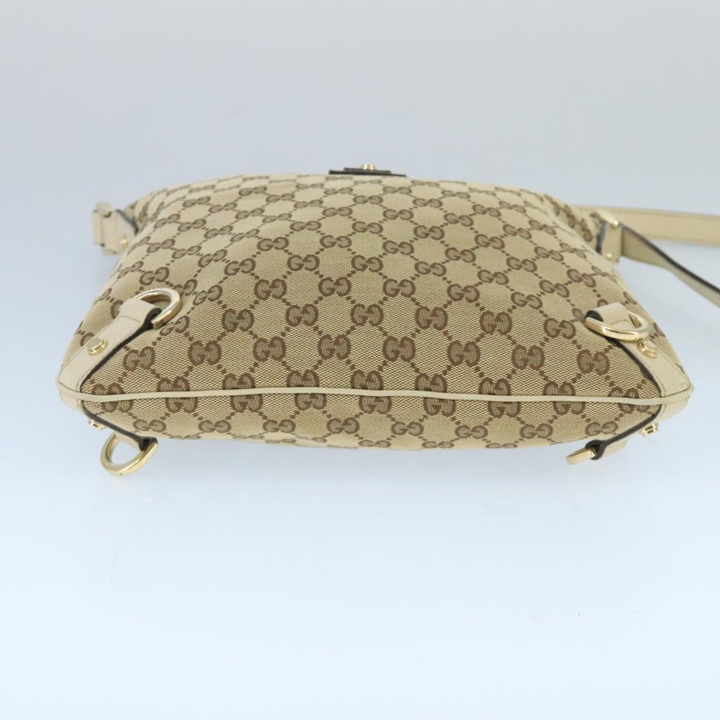 GUCCI GG Canvas Shoulder Bag Beige Gold 131326 99430