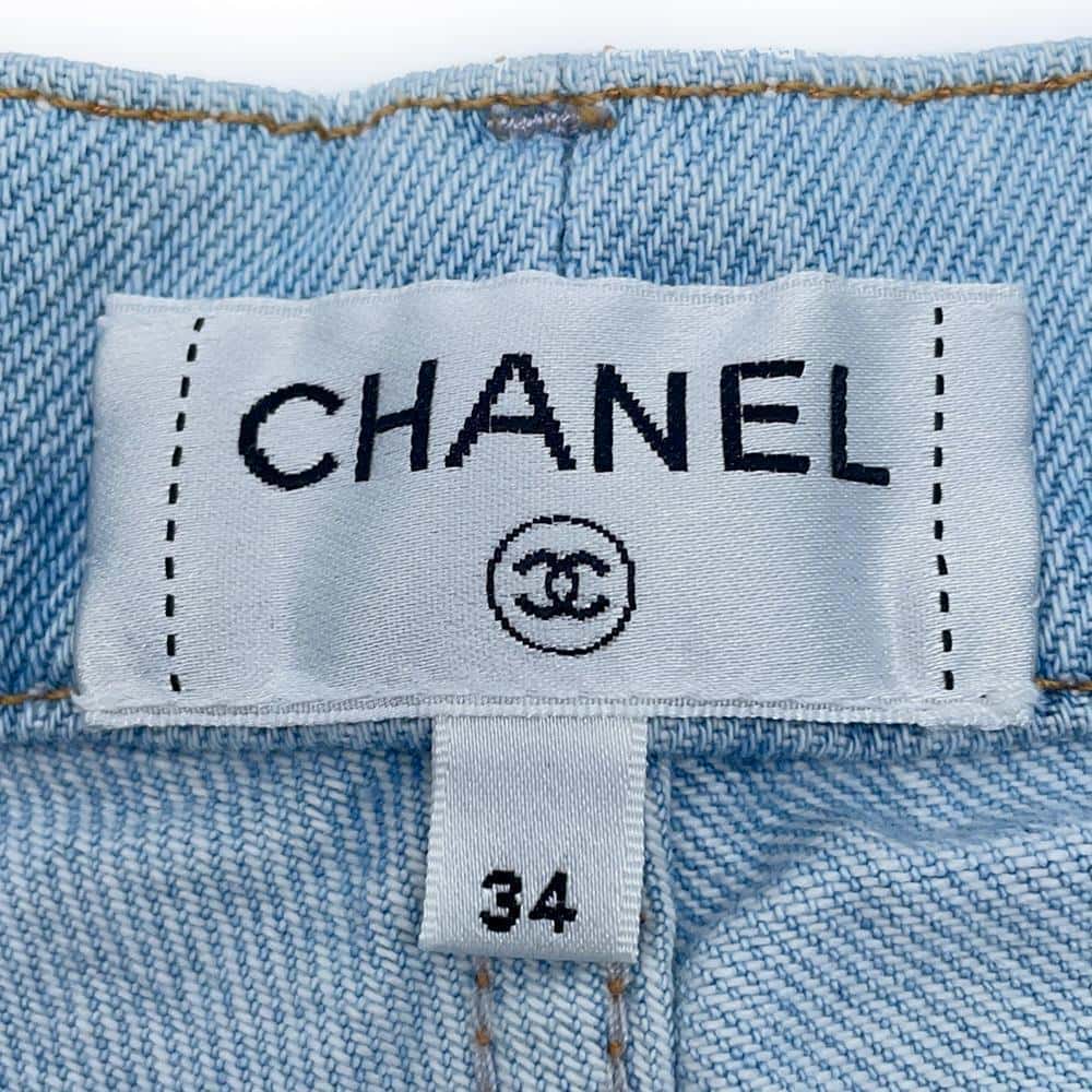 CHANEL Wide denim Size 34 BlueP76361 Cotton100%