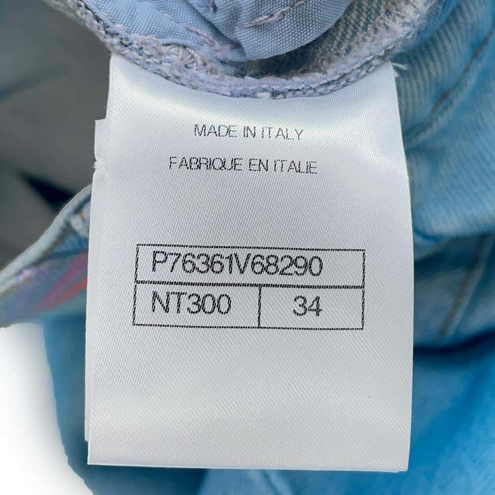 CHANEL Wide denim Size 34 BlueP76361 Cotton100%
