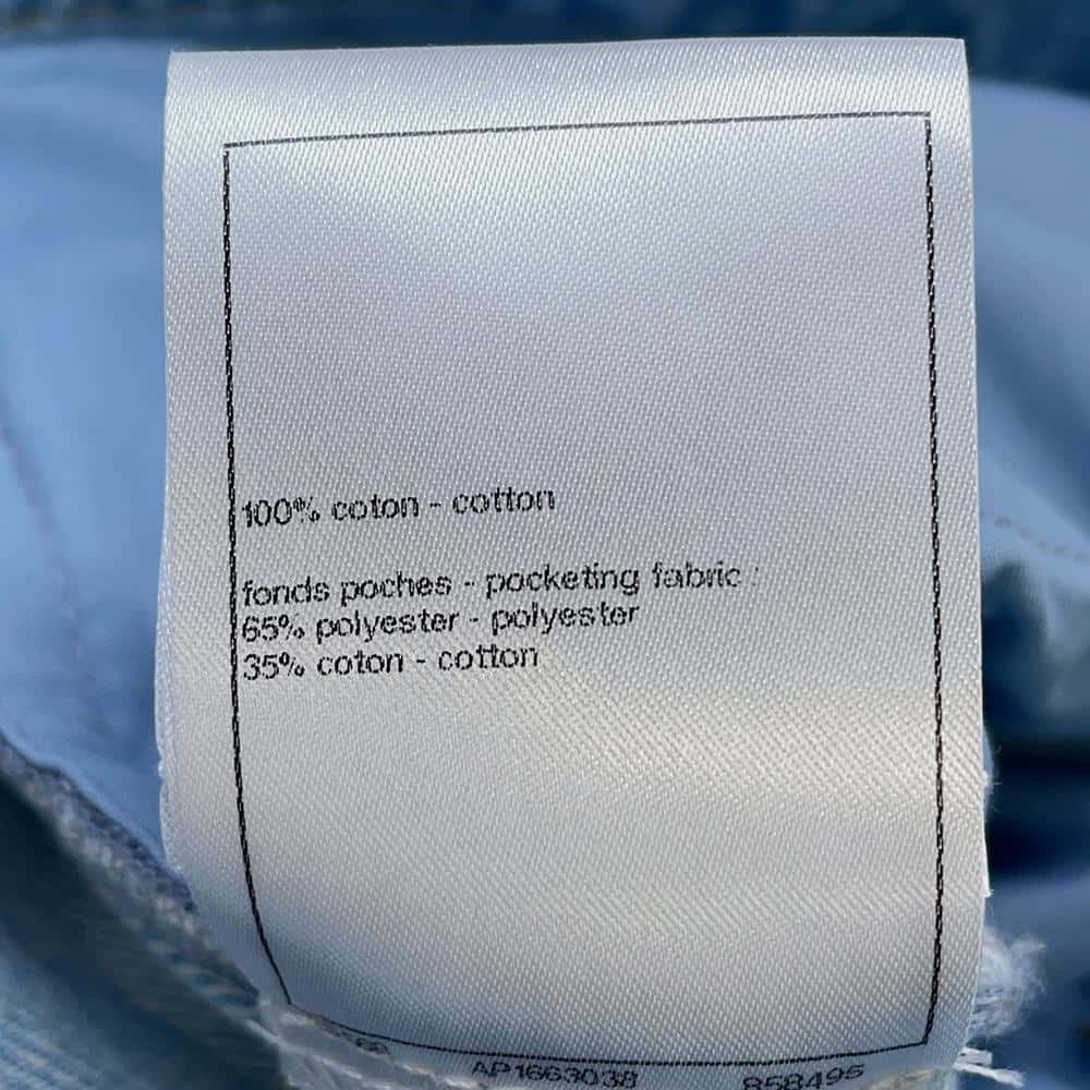 CHANEL Wide denim Size 34 BlueP76361 Cotton100%