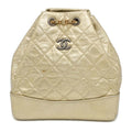 CHANEL Gabrielle de CHANEL Backpack GoldA94485 Leather Size Small