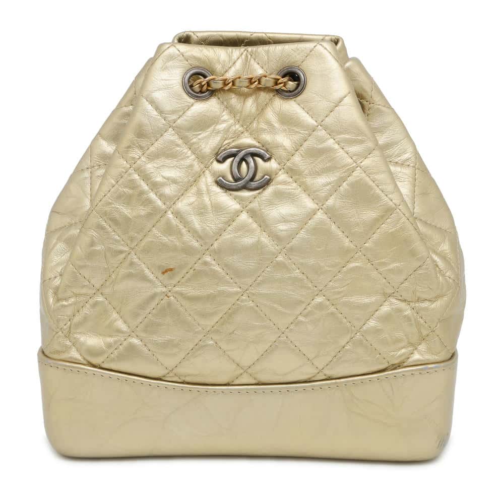 CHANEL Gabrielle de CHANEL Backpack GoldA94485 Leather Size Small