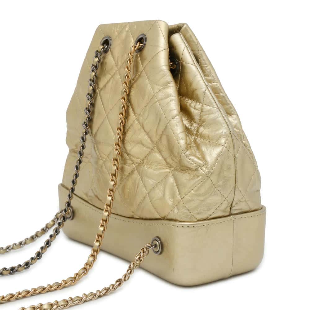 CHANEL Gabrielle de CHANEL Backpack GoldA94485 Leather Size Small