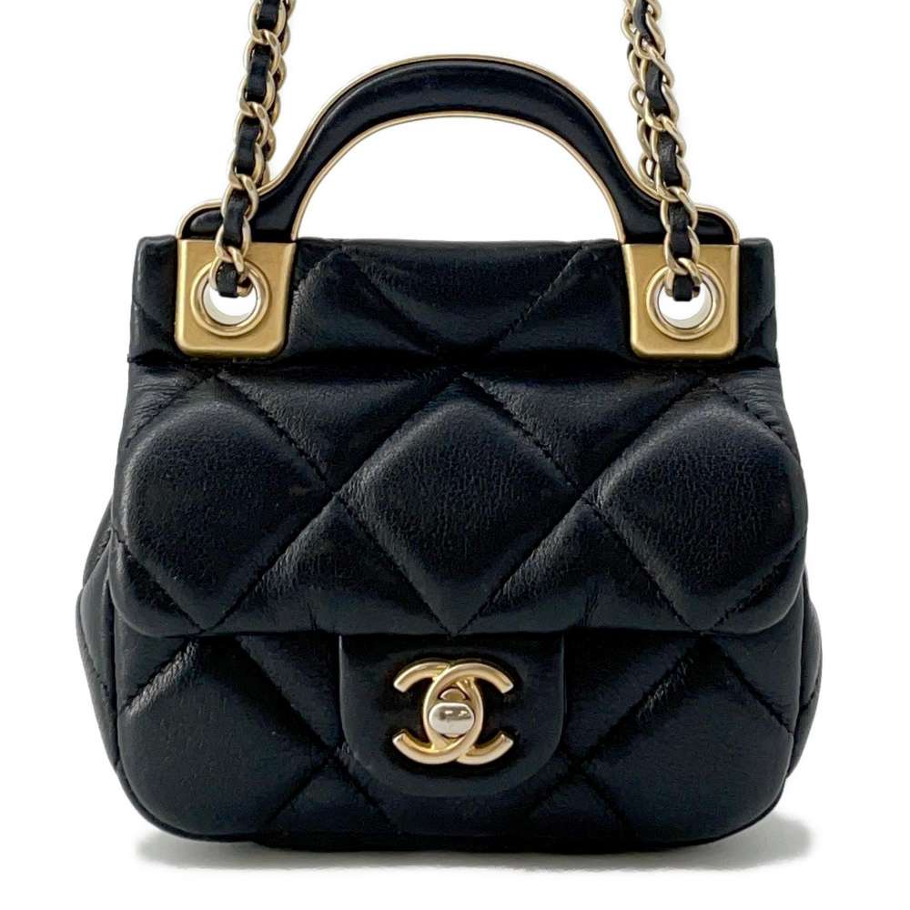 CHANEL Matelasse Chain wallet BlackAP2271 Lambskin