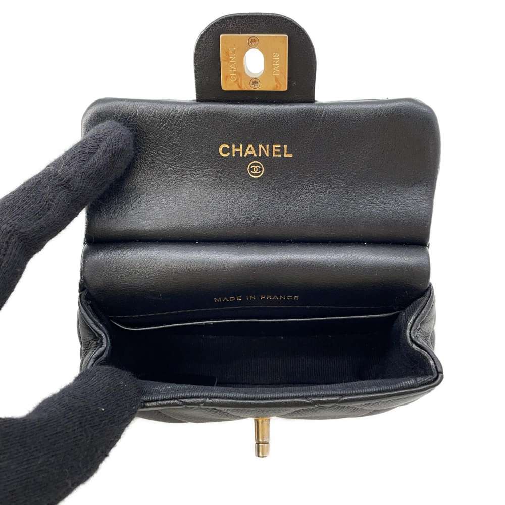 CHANEL Matelasse Chain wallet BlackAP2271 Lambskin