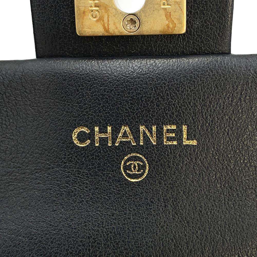 CHANEL Matelasse Chain wallet BlackAP2271 Lambskin