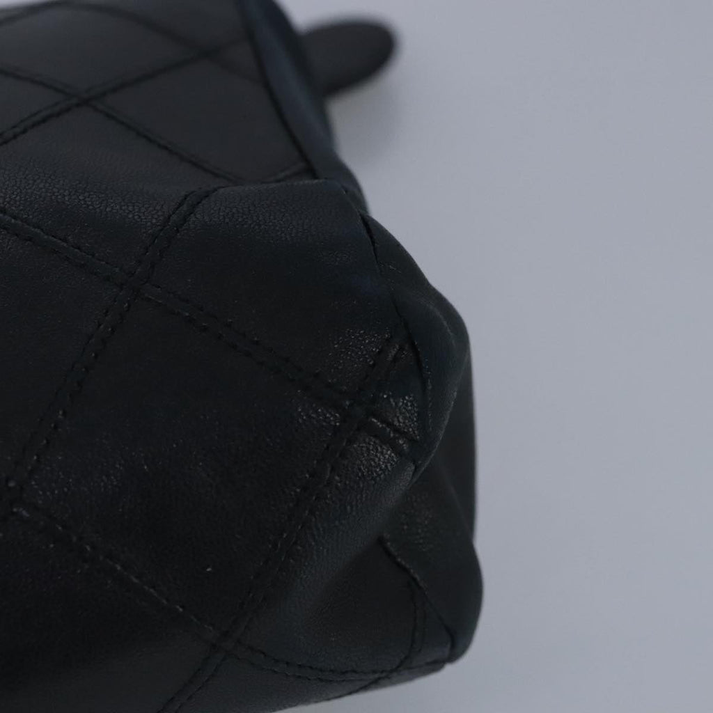 CHANEL Clutch Bag Lamb Skin Black CC 99480