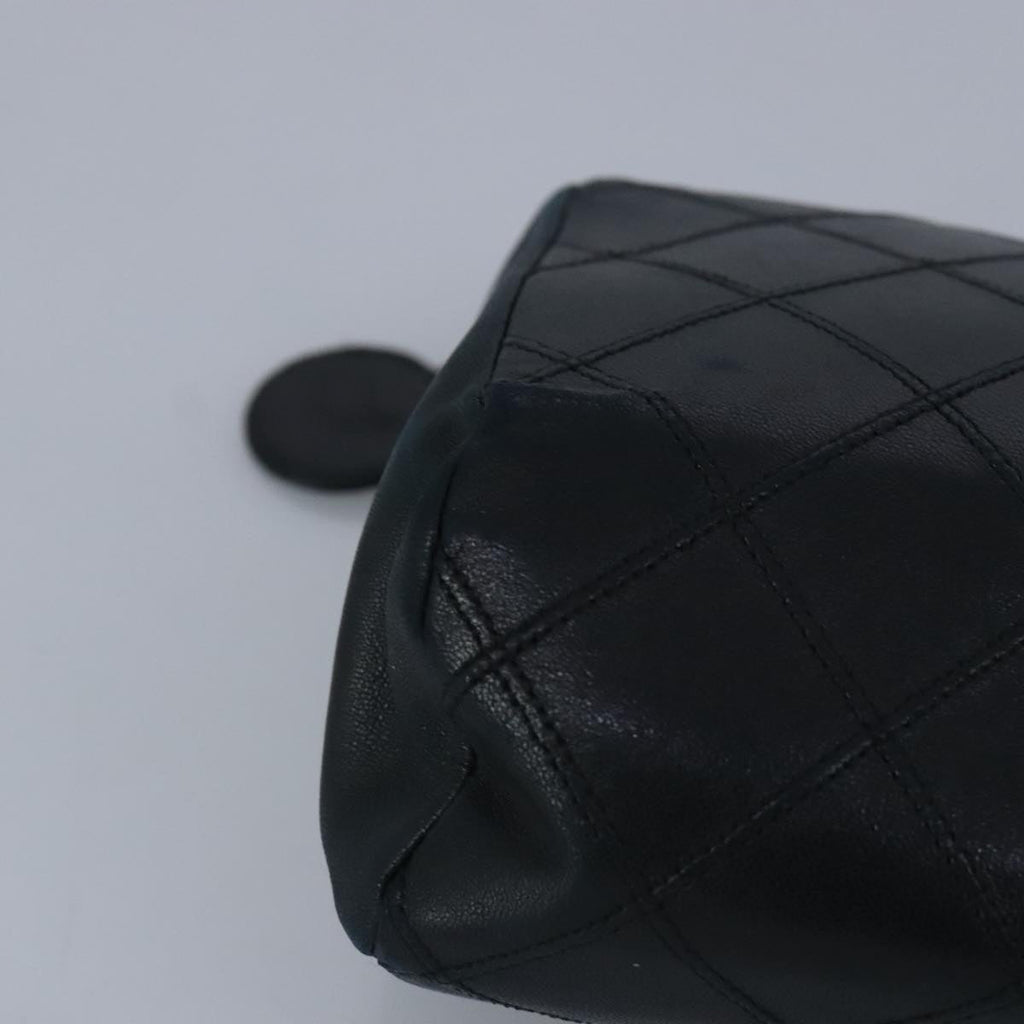 CHANEL Clutch Bag Lamb Skin Black CC 99480