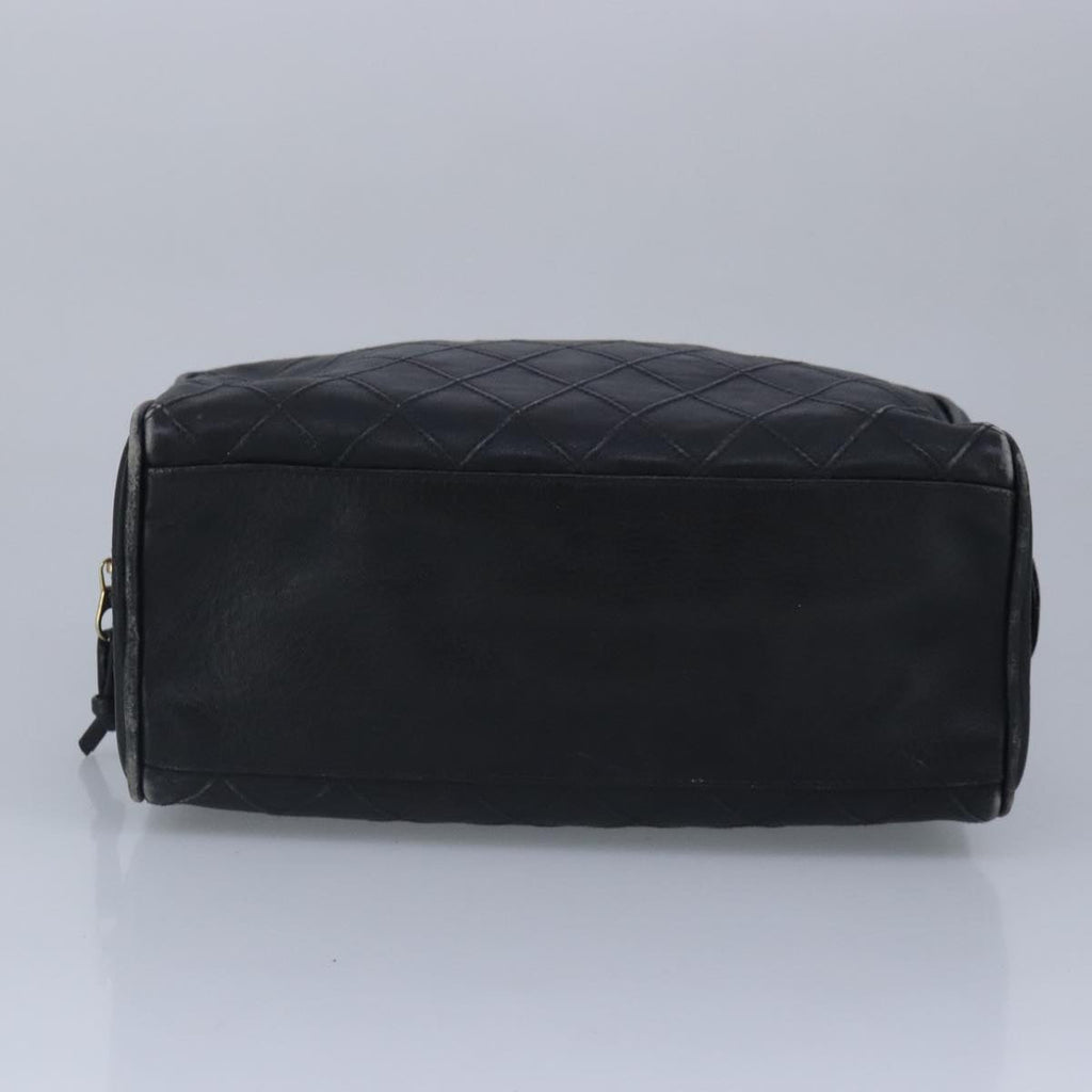 CHANEL Clutch Bag Lamb Skin Black CC 99481
